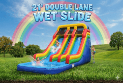 21' Double Lane Wet Slide