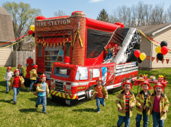 Fire Station 5 in 1 Bounce House/Slide Combo