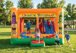 The 3 in 1 Crayon Playland Bounce House