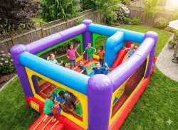 Wacky 3 in 1 Space Saver Bounce House/Slide Combo