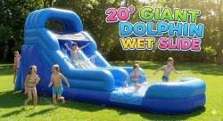 20' Giant Dolphin Wet Slide