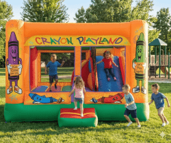 The 3 in 1 Crayon Playland Bounce House